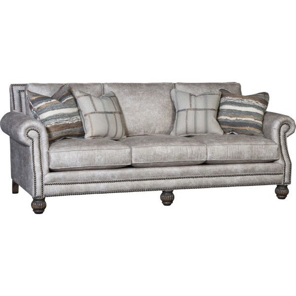 Mayo 4300 Mayo Traditional Sofa with Rolled Arms and Carved Wood Feet